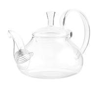FOMIYES Glass Teapot 600ml Raised Handle Teapot Glass Tea Ware with Infuser for Loose Leaf Flowering Tea Suitable for Home and Office Use