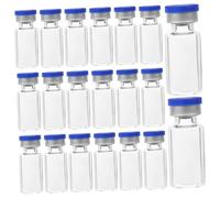 FOMIYES Glass Vial Tubes 20pcs 3ml Small Glass Bottles Caps for Powder and Liquid Storage Laboratory Sample and Essential Oil Use