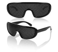 FOMIYES Glasses Black, Grid-Glasses for Eye Training, Visual Improvement & Relaxation, Unisex, Small Hole for Fatigue Relief Black