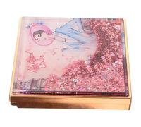 FOMIYES Glitter Sequin 9-grid Eyeshadow Palette Empty Tray Rose Gold Quicksand Makeup Plate DIY Magnetic Eyeshadow Palette for Professional and Travel Use