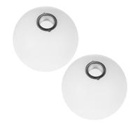 FOMIYES Globe Lamp Shade Frosted Replacement Dome Cover 100Mm Plastic for G9 Bulb 2Pcs Pack for Pendant Wall Sconce Chandelier Vanity Light