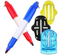 FOMIYES Golf Ball Marking Kit with Triple Line Marker, Dual-function T-shaped Alignment Tool and 4 Colored Pens for Putting Green Golf Accessories Set