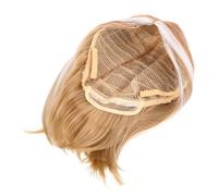 FOMIYES Gradient Yellow to Gold Synthetic Lace Front Wig Middle Part Short Bob for White Women Lightweight Breathable Comfortable Fit Natural Look Highlight Wigs for Halloween Party