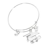 FOMIYES Graduation Charm Bracelet for Her Stylish Bangle Bracelet with Delicate Designs for Graduates Sturdy Skin Safe Wrist Jewelry