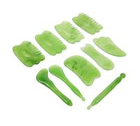 FOMIYES Gua Sha Massage Tool with Storage Bag Smooth Resin Scraping Boards for Face Neck Body Muscle Relief Massaging Comb for Tense Facial Muscles and Full Body Relaxation