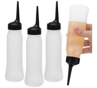 FOMIYES Hair Dye Bottles 3-pack Empty Squeeze Dropper Bottle with Measuring Scale for Salon, Oil, Hair Coloring, Scalp Treatment, Taming & Styling