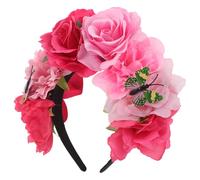 FOMIYES Halloween Headband: Day Of The Dead Floral Butterfly Headband - Mexican Flower Crown Headpiece - Halloween Cosplay Party Headdress