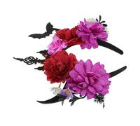 FOMIYES Halloween Headband Demon Horns Spooky Bat Design for Cosplay Devil Costume Witch Party Themed Events