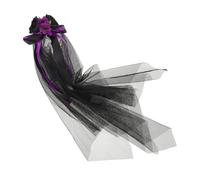 FOMIYES Halloween Veil Headband Black Flower Crown with Stylish Bow Mexican Floral Headpiece for Day Dead Witch Hairpiece for Masquerade Cosplay and Costume Party Accessory