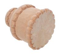 FOMIYES Hand Carved Mini Wooden Cake Sculpture, Unpainted DIY Small Tiered Cake Figurine for Wedding Decor and Bakery Display Prop, Natural Wood Party Centerpiece Model