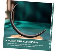 FOMIYES Hand Carved Wooden Hair Fork for Women Retro Crescent Shaped Hair Stick for Buns Smooth Surface Hairpin for Daily Wear and Special Occasions
