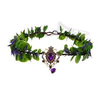 FOMIYES Handmade Boho Flower Crown V-shaped Forehead Chain Lightweight Headpiece for Brides Bridesmaids Weddings Parties Photoshoots