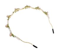 FOMIYES Handmade Bridal Headband with Fake Pearl Flower Design Sweet Stylish Hair Accessories for Brides and Flower Elegant Wedding Crown Headpiece for Women