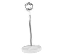 FOMIYES Hands Free Blower Fixator Hair Dryer Table Holder Hair Dryer Hanger Adjustable Range 50-106cm Stainless Steel Stable Base White for Pet's Bath Time and Home