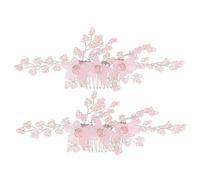 FOMIYES Handwoven Rhinestone Hair Comb Bridal Wedding Headpiece with Acrylic Crystal Flowers Lightweight Bridesmaids Hair Accessory for Party Prom Events