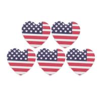 FOMIYES Heart-shaped Mini Nail File Double-sided Buffer for Natural Nails and Pedicure 1.97 Inch Usa Flag Design Polishing and Shaping at Home