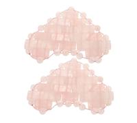FOMIYES Heart-shaped Rose Quartz Eye Mask Cooling Quartz Eye Cover Cold Compress for Sleeping and Spa Relaxation
