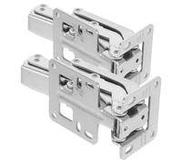 FOMIYES Heavy-Duty 170-degree Concealed Door Hinges 2pcs with Screws Flush Mount Hidden Cabinet Door Hardware Secret Joint Fittings for Home and Furniture