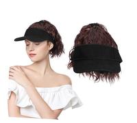 FOMIYES High Ponytail Baseball Cap Wig for Women Adjustable Curly Synthetic Hair with Secure Fit Closure Quick Wear for Daily Party Outdoor Activities and Cosplay Deep Brown