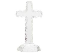 FOMIYES Home Gadgets Crystal Cross Holding Cross Holy Traditional Standing On Base Decorative Religious Clear Glass Tabletop Figurine Christian Decor Home Decor