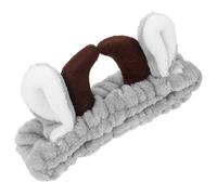 FOMIYES Horn Headband for Women Cute Cartoon Ox Design Makeup Spa Hair Band for Face Washing Fabric