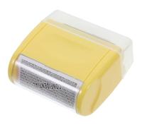 FOMIYES Identity Protection Roller Stamp Large Yellow Privacy Security Stamp with Wide Rolling Function for Address Concealment, Including 3 Black Ink Refills, Anti-Theft Information