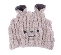 FOMIYES Infant Hair Drying Hat Absorbent Bath Towel Hat Baby Hair Drying Towel with Smile Pattern Soft Fabric Quick-dry Bathing Cap for Newborns and Toddlers