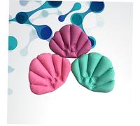 FOMIYES Inflatable Bath Pillow Suction Cups 3-piece Set Soft Neck Cushion for Spa Relaxation for Home Use Random Color