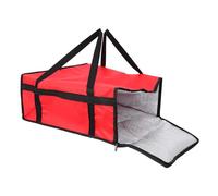 FOMIYES Insulated Pizza Bag with Zipper, Portable Thermal Food Carry Bag, Red 50x50x20.5cm for Takeout and Food Transport