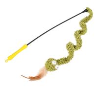 FOMIYES Interactive Snake Cat Teaser Stick with Plumage 1pcs Indoor Cat for Training and Enrichment Funny Teasing Wand to Boredom