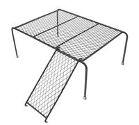 FOMIYES Iron Rutin Chicken Platform and Ladder Set Large Hollow-out Iron Chicken Coop Supply Stand for Feeding and Drinking for Pet Birds and Poultry