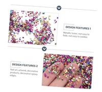 FOMIYES Irregular Glass Epoxy Fillers DIY Nail Art Charms Creative Chunky Glitter for Manicure Decoration and Easy to Use Accessories for Natural and Artificial Nails