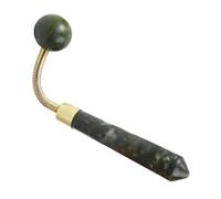 FOMIYES Jade Massage Hammer Handheld Muscle Scraping Tool for Back Neck Shoulder Multiuse Manual Acupoint Massager for Office Workers and Athletes Smooth Jade Construction for Therapy