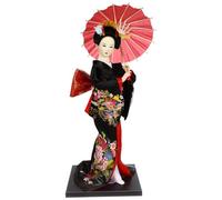 FOMIYES Japanese Geisha Kimono Doll with an Umbrella Asian Female Kimono Doll Collectible Figurine Japanese Style Home Table Decoration Tourist