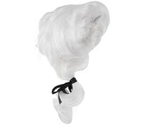 FOMIYES Judge Wig for Men Curly White Synthetic Lawyer Cosplay Headwear Comfortable All Day Wear for Costume Parties and Court Role Play