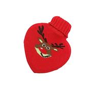 FOMIYES Knitted Cartoon Heart-Shaped Hot Water Bottle Soft Cover for Comfort for Warmth and for Valentine's Day
