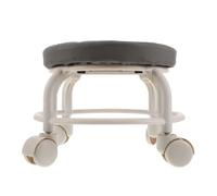 FOMIYES Knot Grouting Stool round Rolling Stool Swivel Low Seat High Pu Leather for Spa Beauty Salon Home Office Rolling Footrest