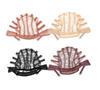 FOMIYES Lace Wig Cap Set 4pcs Multi-function Wig Mesh Net Caps for Women Hair Care