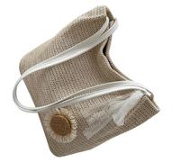 FOMIYES Large Beige Straw Tote Bag Lightweight Woven Beach Shoulder Bag for Women with Spacious Interior and Versatile Design for Daily Shopping and Parties