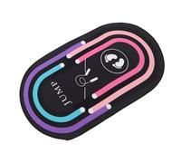 FOMIYES Large Oval Exercise Mat for Workout with Shock Absorption and Stable Footing, Polyester and Silicone Material, for Home Gym and Indoor Fitness Sessions, Size 80x49x1cm