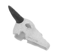 FOMIYES Large Realistic Cattle Skull Reptile Hideout with Black Horns, Terrarium Bone Hide for Bearded Dragon, Snake, Gecko, Aquarium Habitat Decoration and Fish Tank Ornament