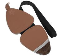 FOMIYES Leather Guitar Pick Storage Bag with Lanyard Triangle-Shaped Compact Case for 24 Guitar Picks Black Pu Leather Plectrum Holder