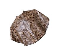 FOMIYES Leopard Print Hairdressing Cape Short Hair Salon Apron for Hair Dyeing and Treatment Lightweight Haircut Cloth for Home and Professional Use Brown