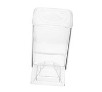 FOMIYES Lighthouse Shaped Cotton Pad Organizer High Stand Makeup Remover Pad Holder Multipurpose Storage Box for Vanity Bathroom Countertop Space Saving Transparent Plastic Container