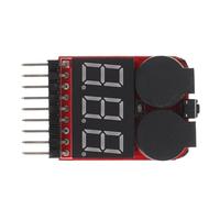 FOMIYES Lipo Battery Voltage Tester Adjustable Threshold with Low Voltage Buzzer Alarm Portable Design Electronic Components for 1-8s Lithium Ion Batteries