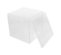 FOMIYES Liquid Capacity Box 1000ml Teaching Aid for Math Lab Tool Explorations, Plastic Cube with Accurate Measurement and Segmented Scale for Students