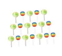 FOMIYES Lollipop Nail Art Decor 30pcs Mini Mixed Color Clay Candy Heart Manicure Accessories Diy Nail Decorations for Women
