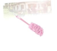 FOMIYES Long Handle Bath Brush Pink Exfoliating Shower Scrubber Soft Mesh Gauze Body Sponge for Gentle Cleansing and Rough Scrubbing with Hanging String
