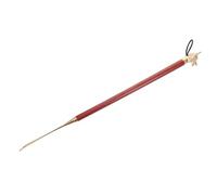 FOMIYES Long Handle Shoe Horn for Women and Men, Zinc Alloy and Wood Material, Space Efficient Design with Mobility Assistance, for Dress Shoes and Boots, Suitable for Pregnant Women
