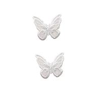 FOMIYES Lovely Lace Butterfly Ear Studs Embroidered Earrings for Women White Sweet Ear Ornaments for Parties Weddings and Daily Wear Stylish and Charming Accessories